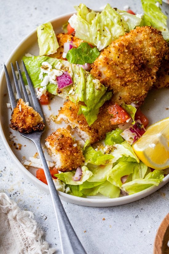 Air Fryer Chicken Milanese with Mediterranean Salad – Nature's Gateway