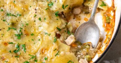 Leftover Turkey Pot Pie Gratin