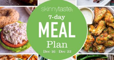 Free 7 Day Healthy Meal Plan (Dec 16-22)